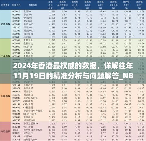 2024年香港最權(quán)威的數(shù)據(jù)，詳解往年11月19日的精準(zhǔn)分析與問題解答_NBM3.34.67私人版