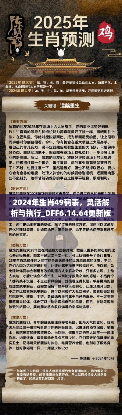 2024年生肖49碼表，靈活解析與執(zhí)行_DFF6.14.64更新版