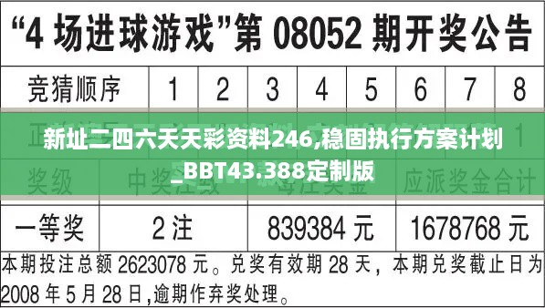 新址二四六天天彩資料246,穩(wěn)固執(zhí)行方案計(jì)劃_BBT43.388定制版