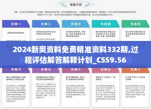 2024新奧資料免費精準資料332期,過程評估解答解釋計劃_CSS9.56