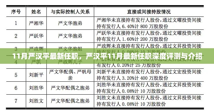 嚴(yán)漢平最新任職深度解析與介紹，揭秘其11月新職務(wù)的機(jī)遇與挑戰(zhàn)