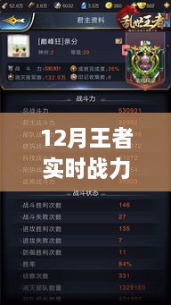 12月王者實時戰(zhàn)力排行榜深度解析，榮耀之戰(zhàn)，王者之巔的較量