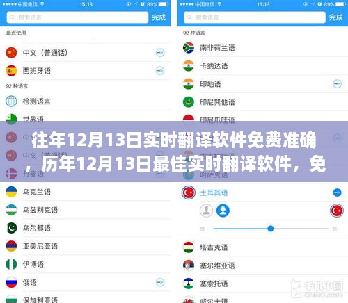 歷年最佳實時翻譯軟件，免費準(zhǔn)確的語言助手之選，歷年12月13日實時翻譯軟件推薦