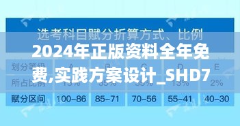 2024年正版資料全年免費(fèi),實踐方案設(shè)計_SHD7.658