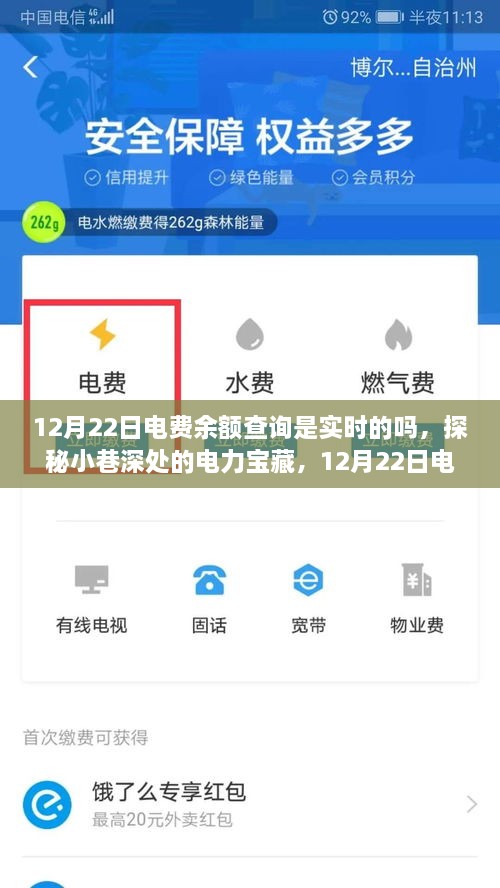 探秘小巷深處的電力寶藏，揭秘12月22日電費余額查詢實時性揭秘