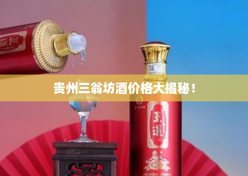 貴州三翁坊酒價格大揭秘！