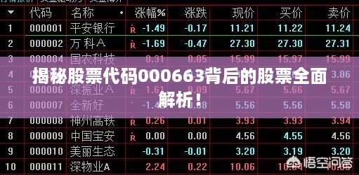 揭秘股票代碼000663背后的股票全面解析！