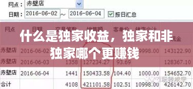 什么是獨家收益，獨家和非獨家哪個更賺錢 