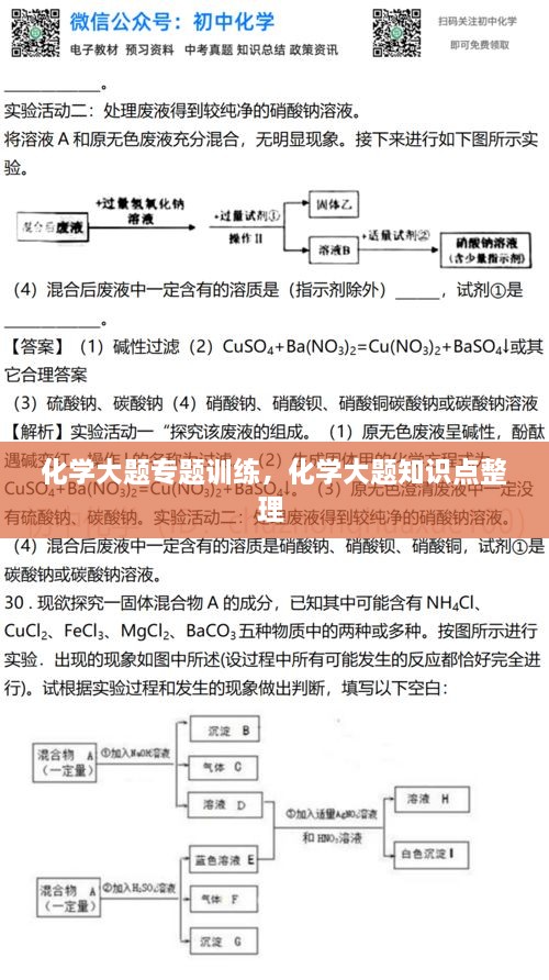 化學(xué)大題專題訓(xùn)練，化學(xué)大題知識(shí)點(diǎn)整理 